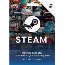 Steam Gift Card 650 INR INDIA Steam Gift Card 650 INR INDIA