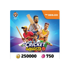 Cricket Gangsta Coin Pack 250,000 + Gem Pack 750 IND Cricket Gangsta Coin Pack 250,000 + Gem Pack 750 IND